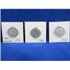 Image 1 : 3 Canadian 25 Cent Coins - 1952, 1962, 1966 - .800 Silver