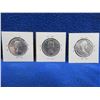 Image 5 : 3 Canadian 50 Cent Coins - 1963, 1964, 1965 - .800 Silver
