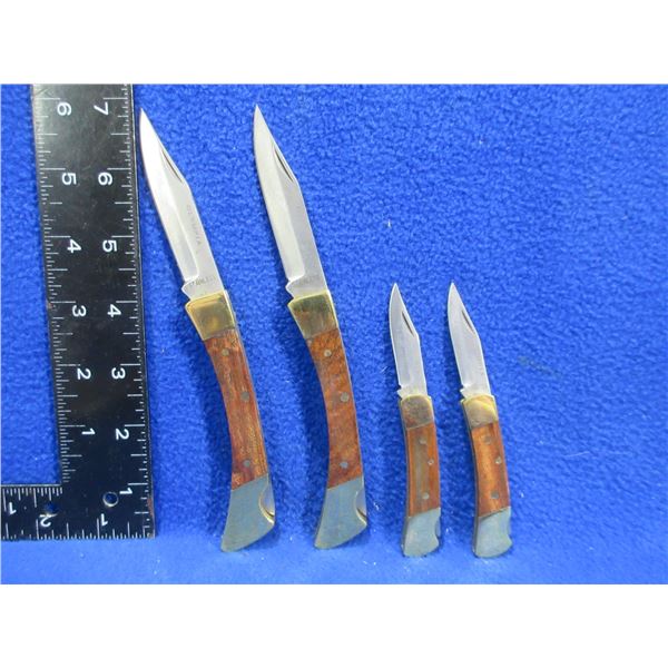 4 Olympia Folding Lock Blade Knives - New Old Stock