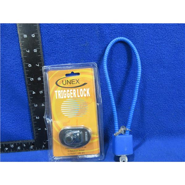 Unex Trigger Lock (New with 2 Keys) and a Cable Lock with 2 Keys