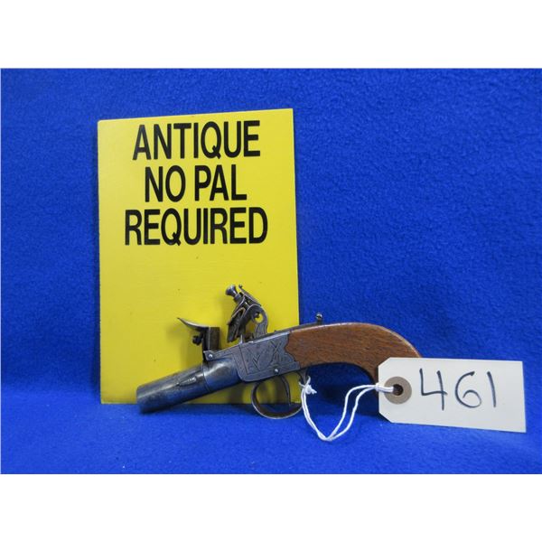 Antique - No PAL Required - Flintlock Screwbarrel Pocket Pistol in approx 48 Cal.