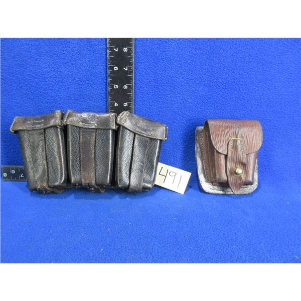 WWII German K98 Triple Ammo Pouch & 1903 Pattern Ammo Pouch