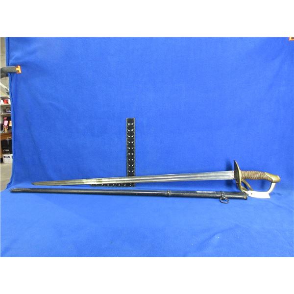 Antique Weyersberg & Stamm Solingen German Sword with Steel Scabbard