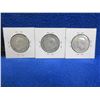 Image 5 : 3 Canadian 50 Cent Coins "George VI" - 1950, 1951, 1952 - .800 Silver