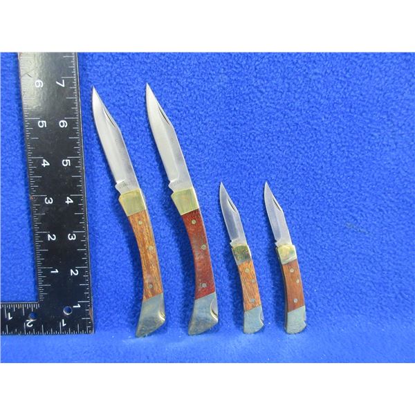 4 Olympia Folding Lock Blade Knives - New Old Stock