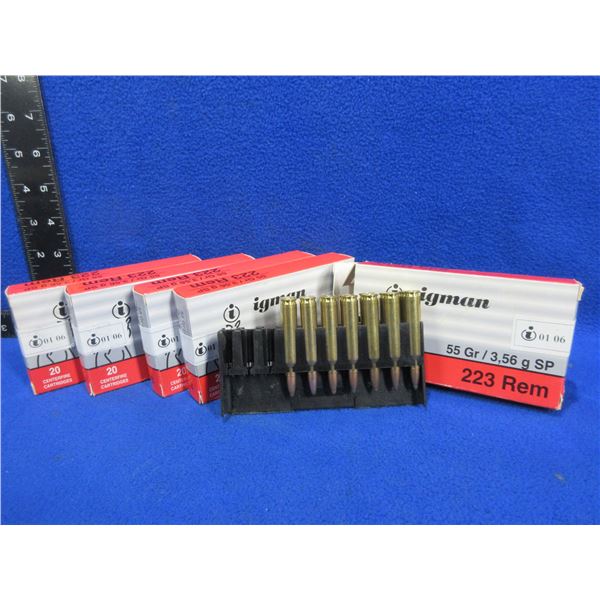 223 Rem. 55gr SP Igman Cartridges (Pick Up or Ship by UPS Only)