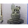 Image 4 : Provost Corps Cap Badge, 2 RCMP Collar Badges, Alberta Fish & Wildlife Badge