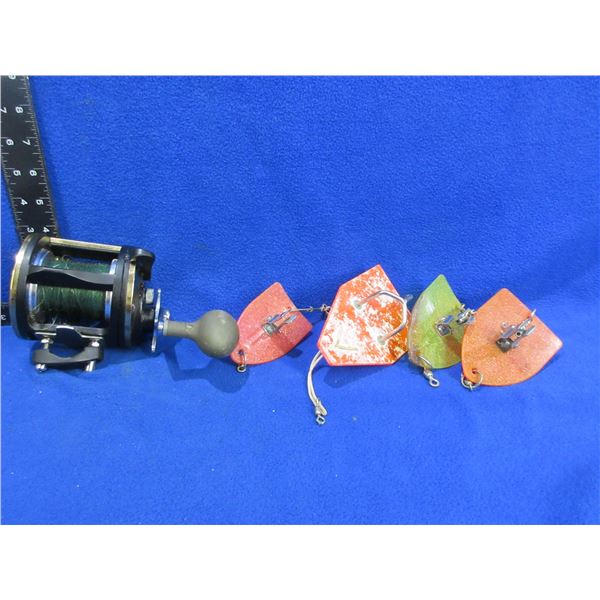 4 Deep Six Divers and Amundson GFW5000 Fishing Reel (Not Working Correctly)
