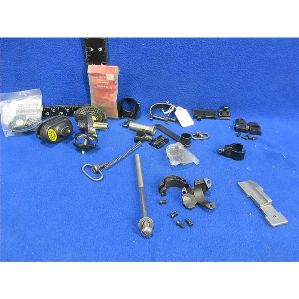 Lot of Misc. Gun Parts, Bases, Rings, Trigger Locks, Screws, Etc.