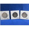 Image 1 : 3 Canadian 50 Cent Coins - 1966, 1968, 1969 - 1966 is .800 Silver