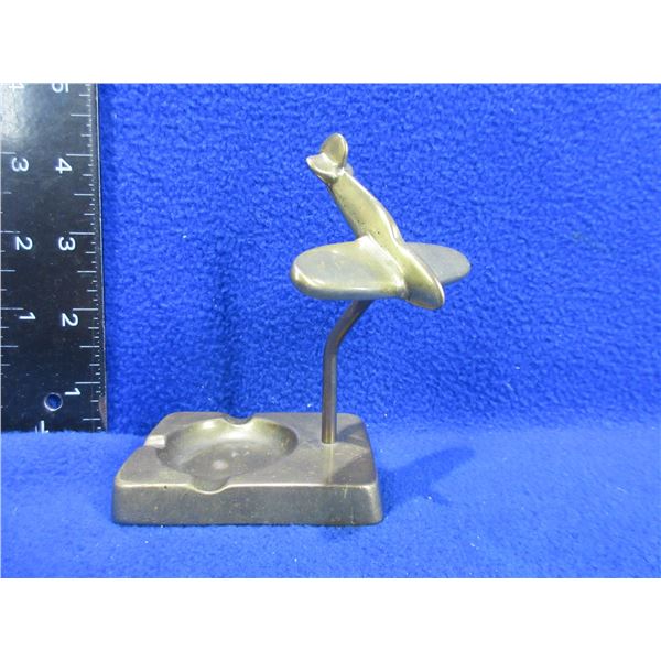 WWII Military Royal Airforce Spitfire Fighter Brass Ashtray