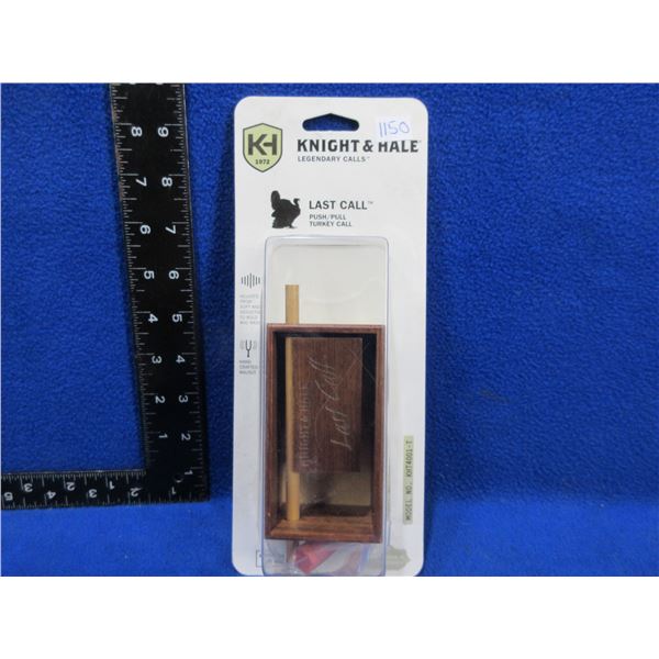 NEW - Knight & Hale Last Call Push/Pull Turkey Call