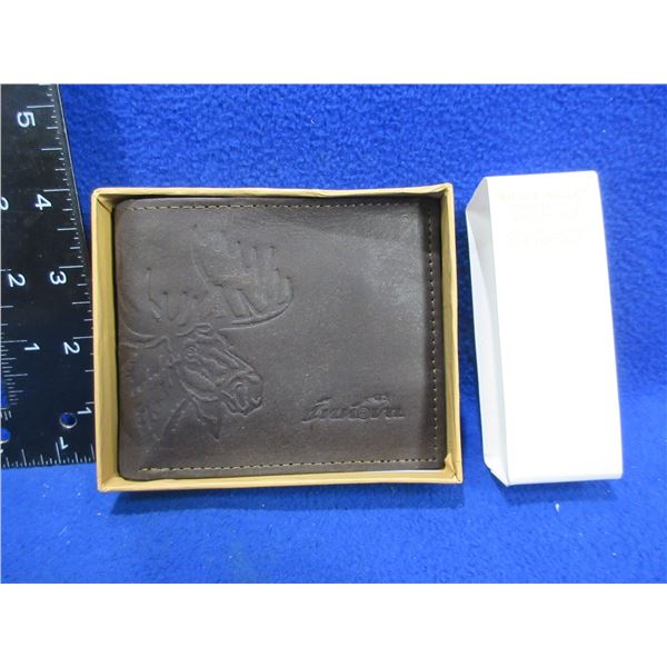 NEW - Innova Moose Head Bifold Wallet - Genuine Leather