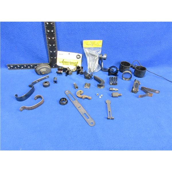 Lot of Misc. Gun Parts, Bases, Rings, Trigger Guards, Sights, Etc.