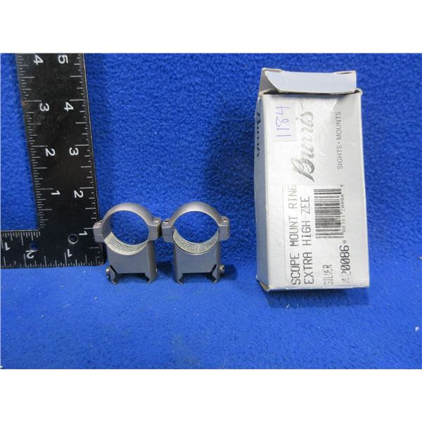Burris Extra High Zee 1" Rings - Silver