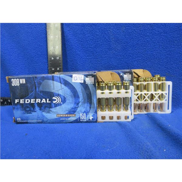 308 Win. 150gr JSP Federal Cartridges (Pick Up or Ship by UPS Only)