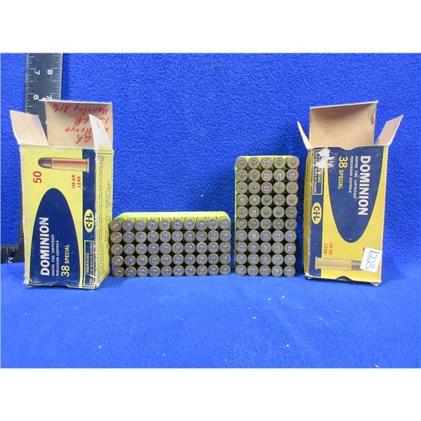 38 Spl Reloads - 2 Boxes of 50 (Pick Up or Ship by UPS Only)