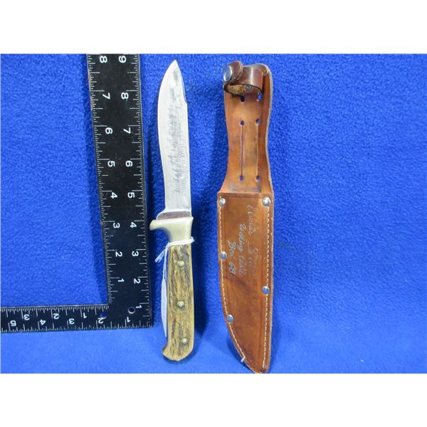 Puma Jagdnicker Fixed Blade Knife with Stag Handle - 4 1/2" Blade