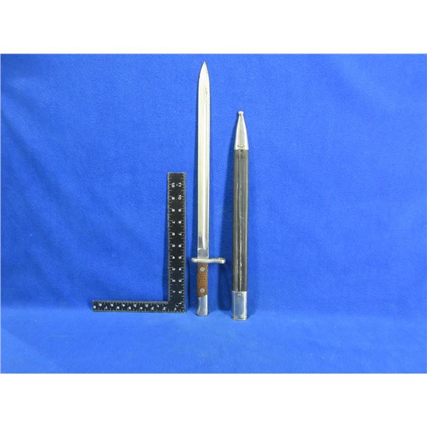 Spanish Mauser Model 1913 Bayonet and Leather Scabbard