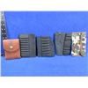 Image 1 : 3 Butt Stock Cartridge Carriers, Pouch and Leather Ammo Pouch
