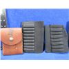 Image 2 : 3 Butt Stock Cartridge Carriers, Pouch and Leather Ammo Pouch