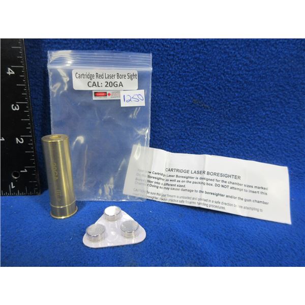 NEW - 20 Gauge Cartridge Red Laser Bore Sight with Batteries