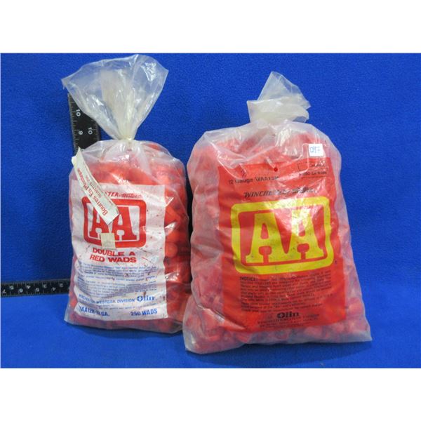12 Gauge Winchester AA Red Wads - WAA12R - 2 Bags of Approx. 250