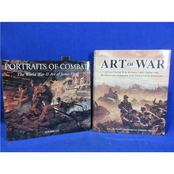 2 Books - Portraits of Combat (WWII Art of James Dietz), Art of War