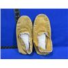 Image 1 : Native American Leather Mocassin Slippers - Sole Approx. 10" On Outside