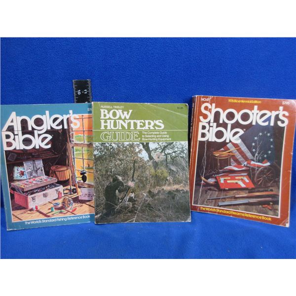 3 Books - Bow Hunter's Guide, Shooter's Bible No. 67, Angler's Bible
