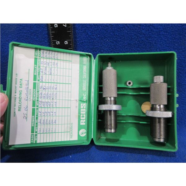 RCBS 25-06 FL 2 Die Set - As Is - Exp-Decap Rod Missing