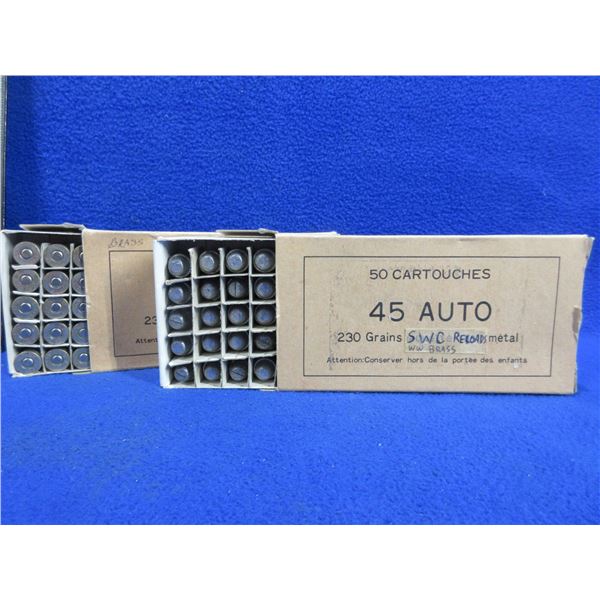 45 Auto Reloads - 2 Boxes of 50 (Pick Up or Ship by UPS Only)