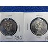Image 4 : 9 Canadian 50 Cent Coins - 2002 x 3, 1985 x 3, 1982, 1983 and 1984