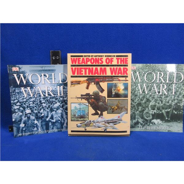 3 Books - World War I, World War II, Weapons of the Vietnam War