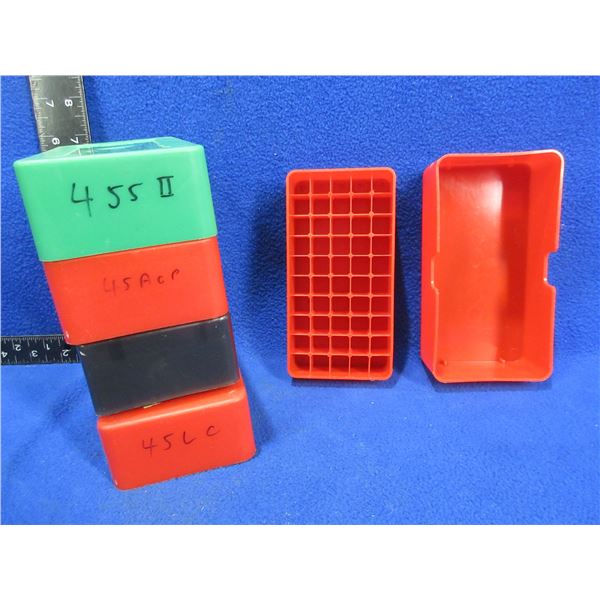 5 Empty Plastic Ammo Cases - 44/45 Cal.