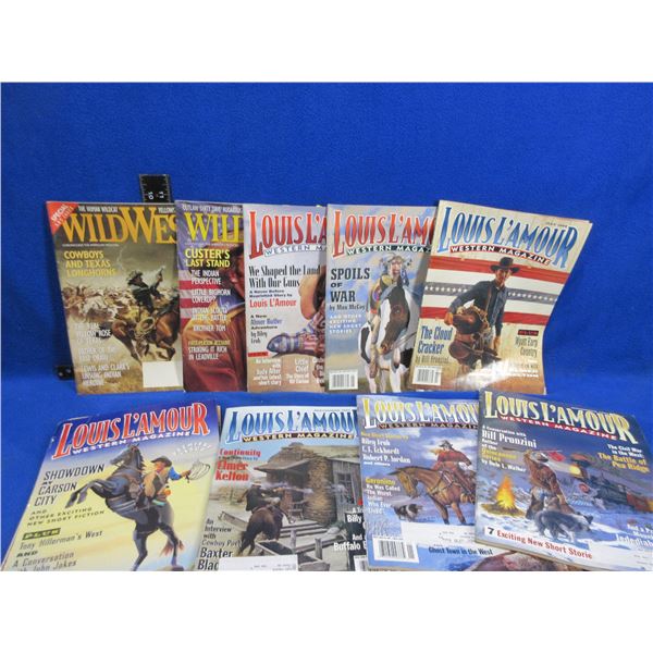 9 Vintage Magazines - 7 Louis L'Amour and 2 Wild West