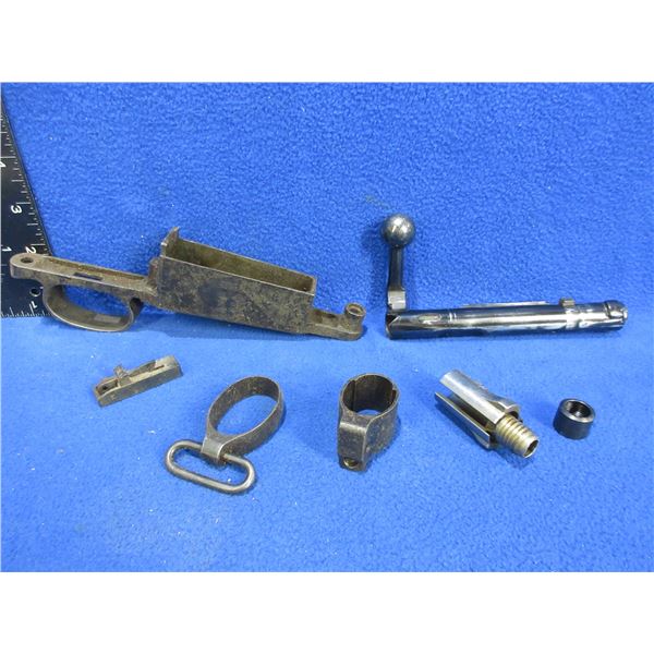 Lot of Mauser M96 Parts - Bolt (Not Complete), Floor Plate Trigger Guard, Barrel Bands, Etc.