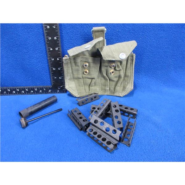 Lee Enfield Stripper Clip Kit - 10 Stripper Clips, Oiler and Pouch