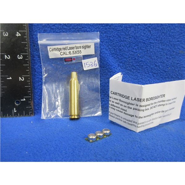 NEW - 6.5X55 Cartridge Red Laser Bore Sight with Batteries