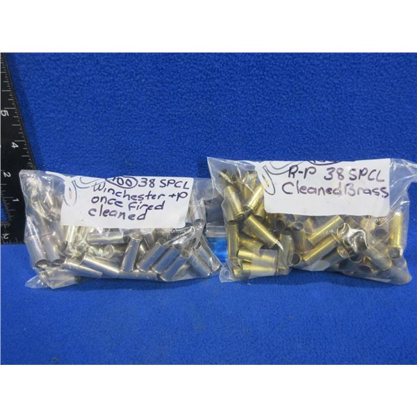 Brass Only - 38 Spl & 38 Spl +P Unprimed - 2 Bags of 100