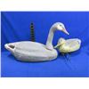Image 1 : 2 Vintage Decoys - Mallard Duck and Goose