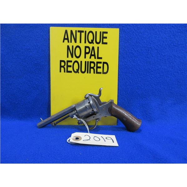 Antique - No PAL Required - Pinfire Revolver in appears to be 7MM
