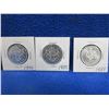 Image 1 : 3 Canadian 50 Cent Coins - 1956, 1957, 1959 - .800 Silver