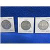 Image 1 : 3 Canadian 50 Cent Coins - 1950, 1951, 1953 - .800 Silver