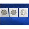 Image 5 : 3 Canadian 50 Cent Coins - 1950, 1951, 1953 - .800 Silver