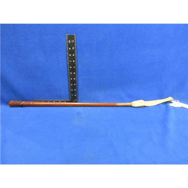 Leather Swagger Stick - Officer Military/RCMP - 30" Total Length
