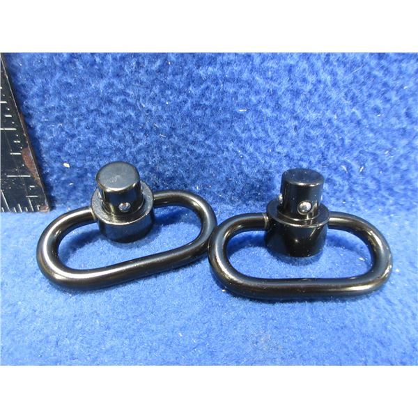 NEW - 2 Push Button Quick Release Steel Sling Swivels - 1.25"
