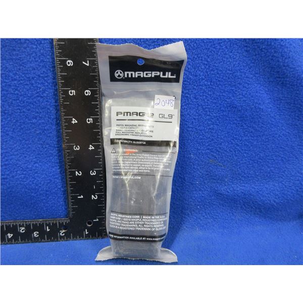 NEW - Magpul 9X19MM PMAG 12 GL9 - 12 Round Magazine, Pinned to 10 - PAL Required