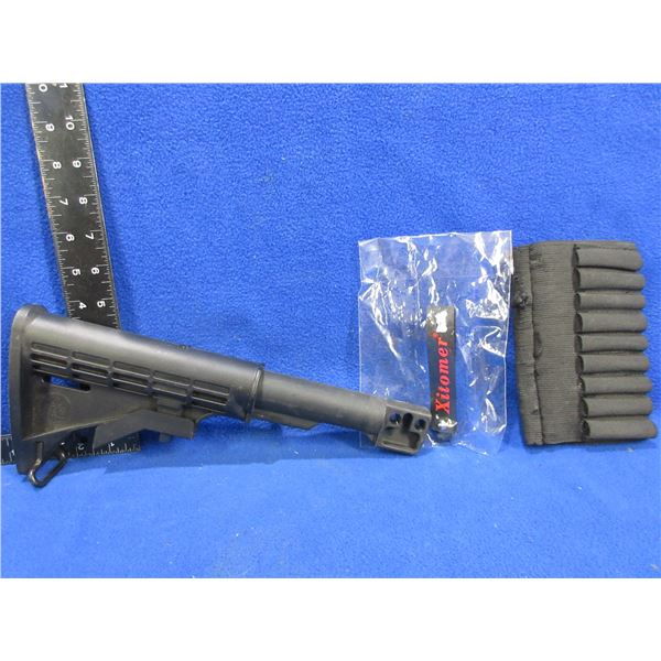 UTG Pro Adjustable Butt Stock & Butt Stock Cartridge Holder