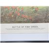 Image 2 : Framed Battle of Fish Creek Print by F.W. Curzon - Very Collectible